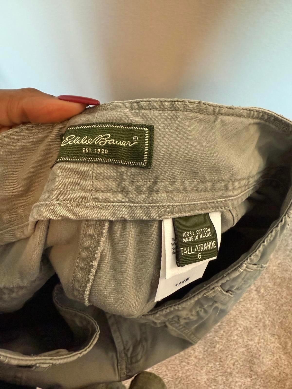 Eddie Bauer Y2K Olive Green Eddie Bauer Women Cargo Pants Zipper Pockets Size 28" / US 6 / IT 42 - 6 Thumbnail