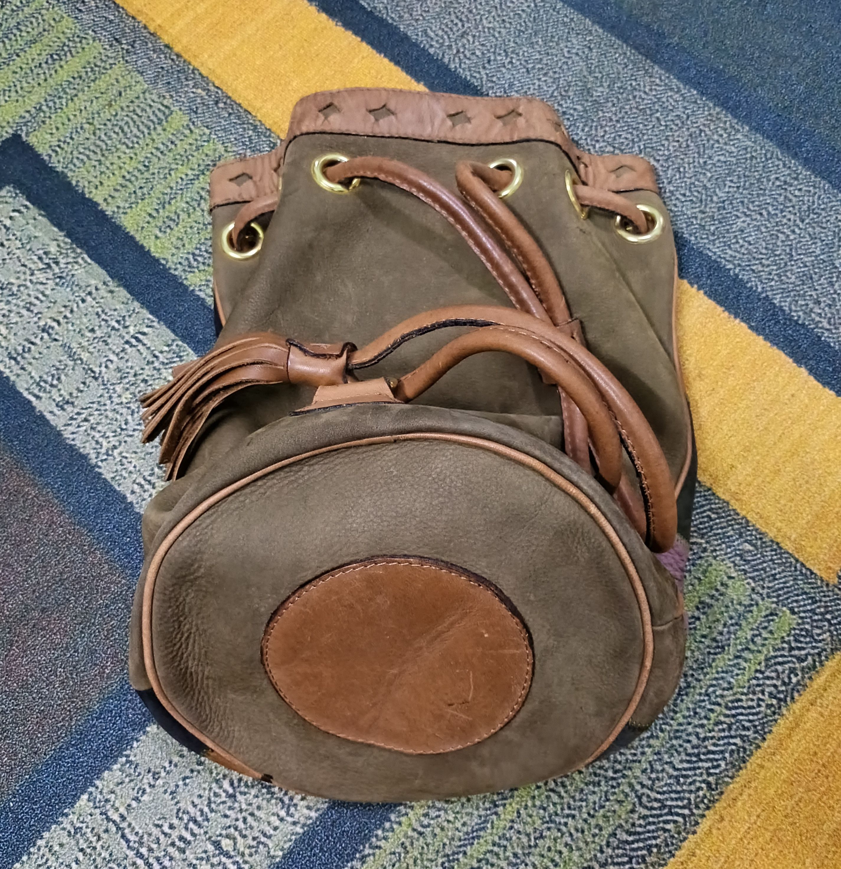 Vintage 🔥FINAL DROP🔥Tre Amore Leather Patchwork Western Bucket Bag Size ONE SIZE - 14 Thumbnail