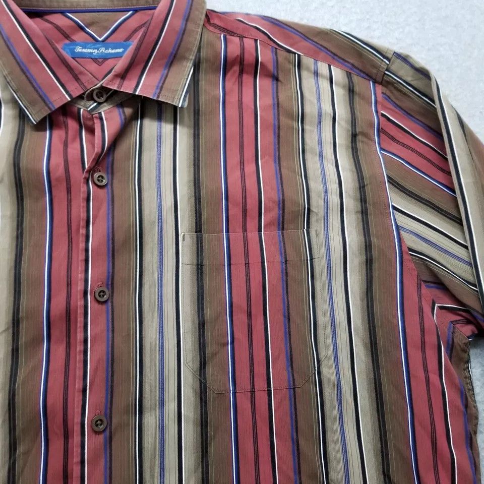 Tommy Bahama Tommy Bahama Shirt Mens XL Striped Long Sleeve Pocket Size US XL / EU 56 / 4 - 6 Thumbnail