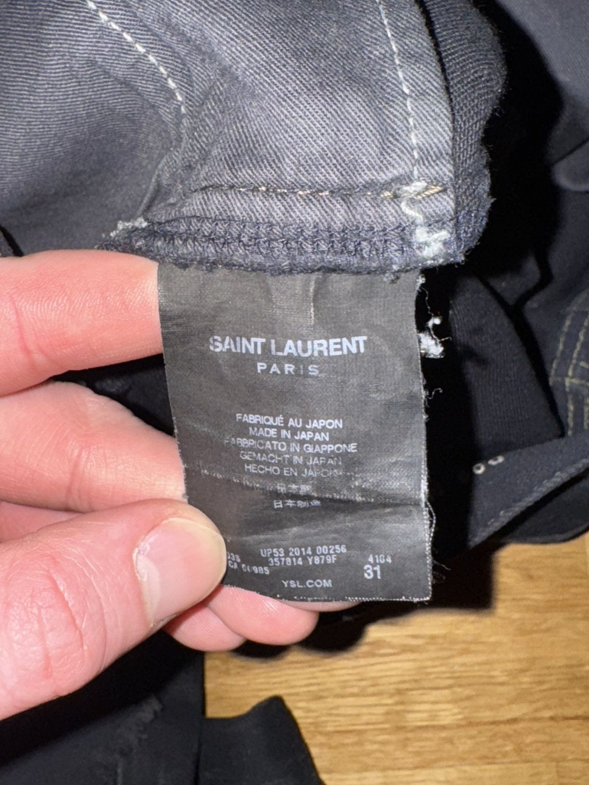 Saint Laurent Paris Hedi Slimane | FW13 Oil stained Distressed d02 denim Size US 31 - 7 Thumbnail