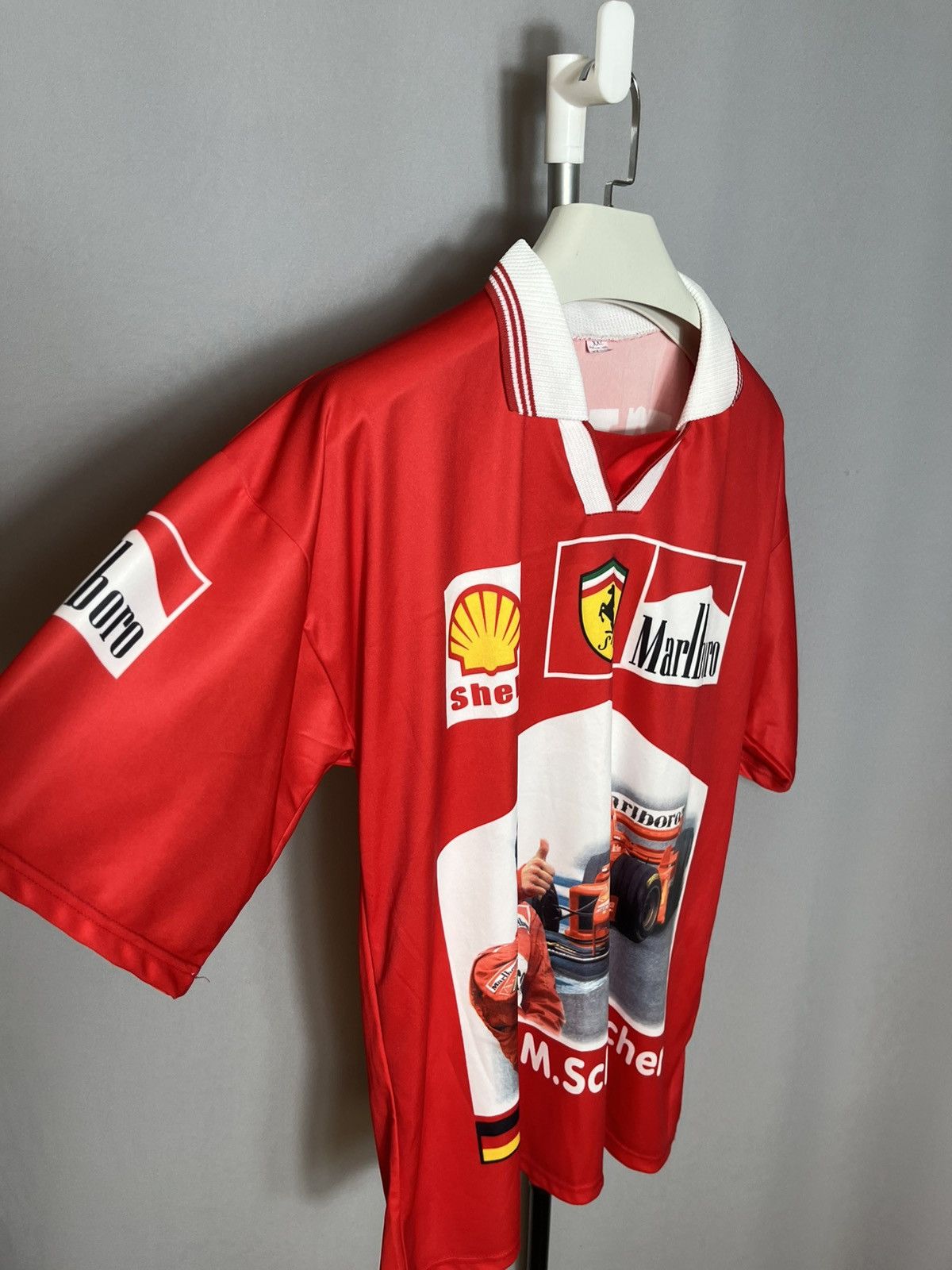 Other FERRARI Shell Marlboro Michael Schumacher OMP Polo Shirt 90s Size US XXL / EU 58 / 5 - 2 Thumbnail