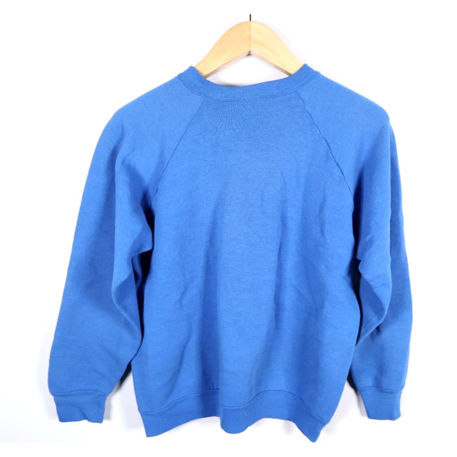 Fruit Of The Loom VINTAGE Fruit of the Loom Sweatshirt Raglan Sleeves 50/50 Blue Adult Large Crew Neck Pullover Men's Old School 80s Retro Size US L / EU 52-54 / 3 - 2 Thumbnail