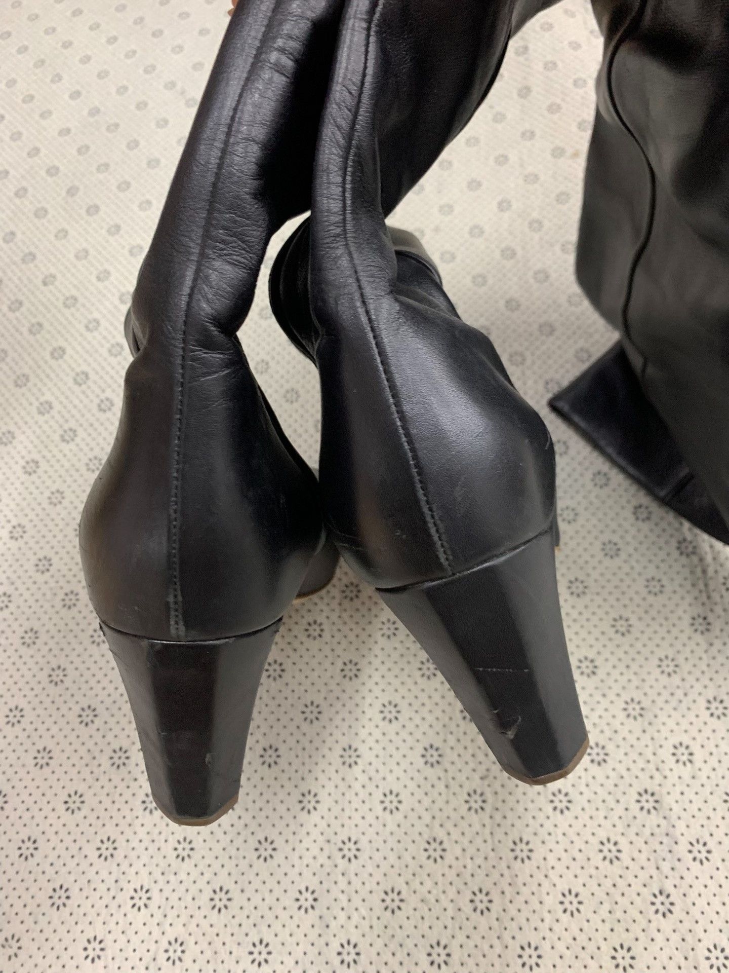 Chanel Chanel Black Over-the-Knee Leather Boots Size US 6.5 / IT 36.5 - 5 Thumbnail