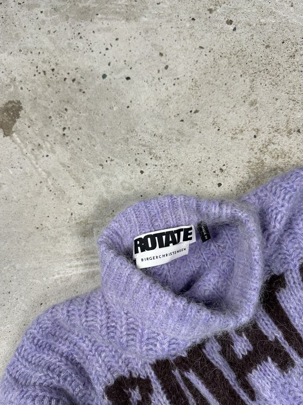 Designer × ROTATE Rotate Birger Christensen Knit Wool Big Logo Cropped Jumper Size S / US 4 / IT 40 - 8 Thumbnail