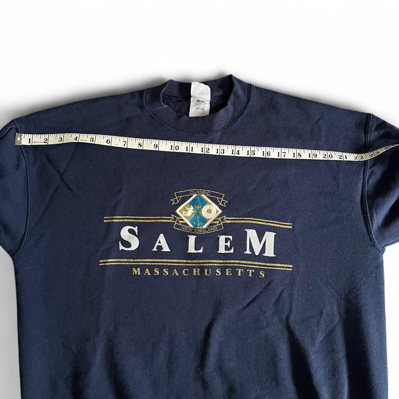 Vintage VINTAGE • 90s Salem Massachusetts new england navy crewneck Size L / US 10 / IT 46 - 7 Thumbnail