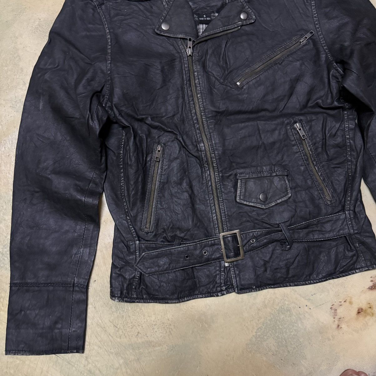 Genuine Leather Punk Double Collar Leather Jacket Size US S / EU 44-46 / 1 - 4 Thumbnail