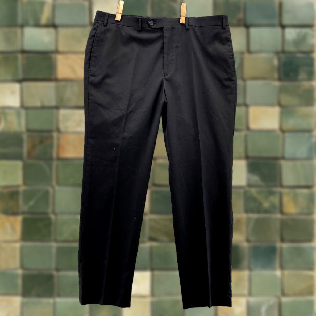 Ralph Lauren VTG Lauren Ralph Lauren Dress Pants Mens 38x31 Dress Pants Classic City Slacks 90s Wedding Mens Black Color Pattern Solid Size US 31 - 1 Thumbnail