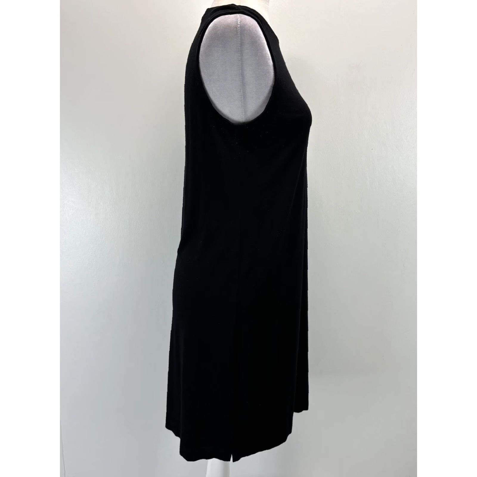 Eileen Fisher Eileen Fisher Black Tank Dress XS Sleeveless Shift Jersey Basic Capsule Stretch Dress Size XS / US 0-2 / IT 36-38 - 4 Thumbnail