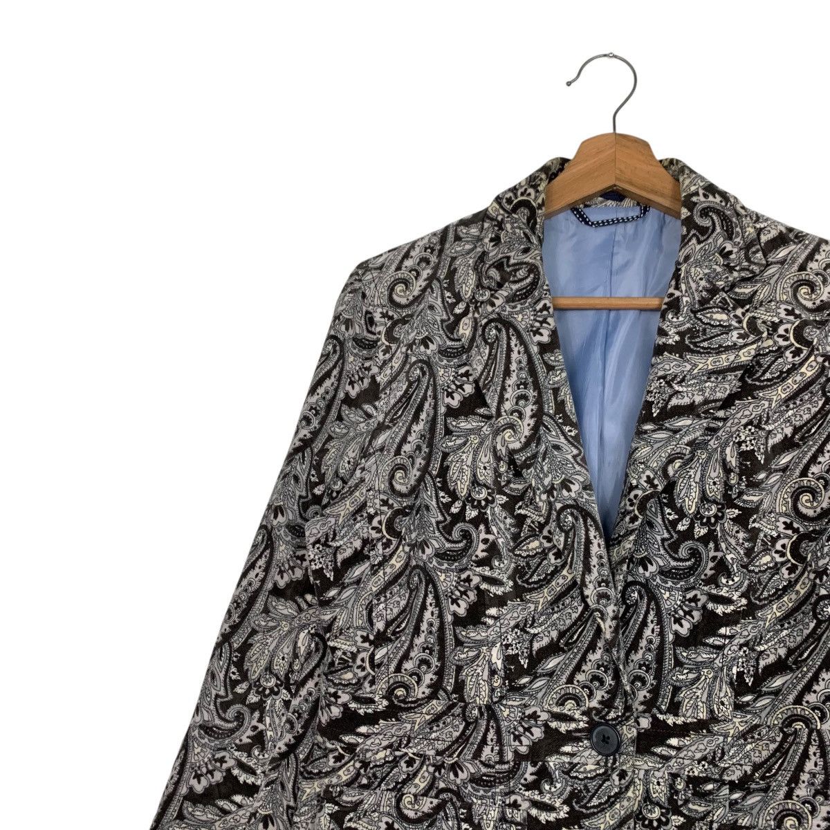 Lands' End LAND’S END Paisley Design Blazer Jacket #2809-C127 Size M / US 6-8 / IT 42-44 - 3 Thumbnail