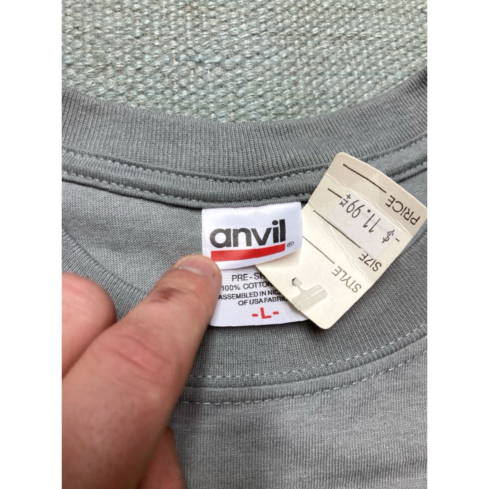 Anvil VINTAGE Anvil T-Shirt Inland Lakes Railway Florida Gray Large NWT DEADSTOCK Men Size US L / EU 52-54 / 3 - 4 Thumbnail