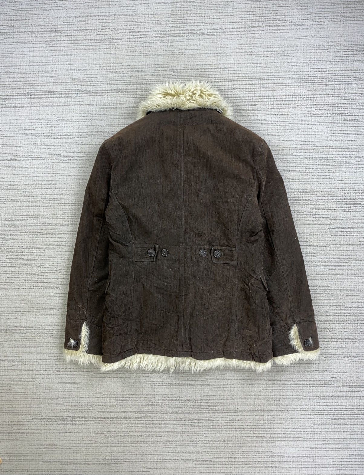 Le Grande Bleu (L.G.B.) × Nicole Club × Vintage Vintage Monsieur Nicole Corduroy Sherpa Coat Jacket Size US M / EU 48-50 / 2 - 2 Thumbnail