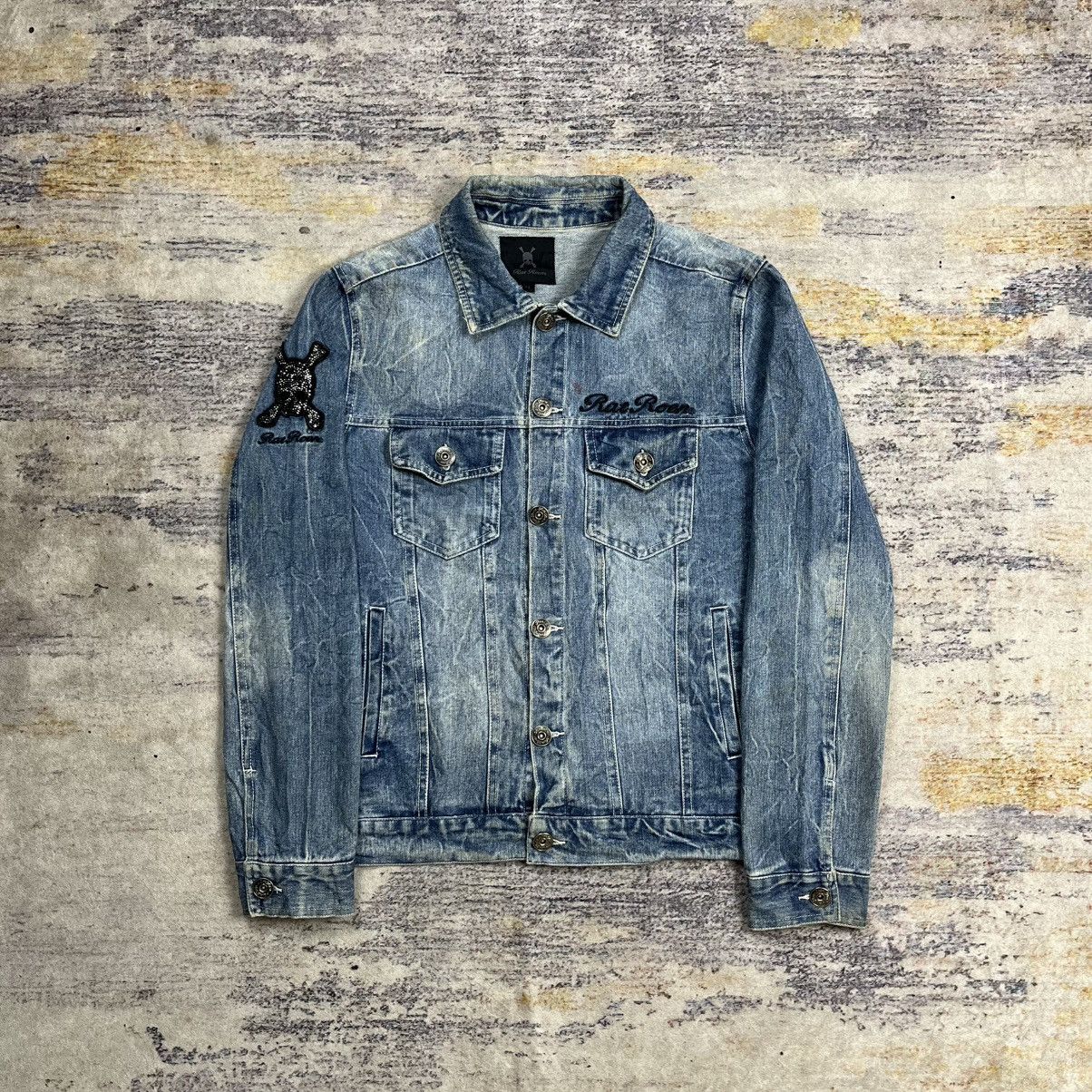If Six Was Nine × Le Grande Bleu (L.G.B.) × Roen Rat Roen mud wash denim jacket vkei style Size US L / EU 52-54 / 3 - 1 Thumbnail