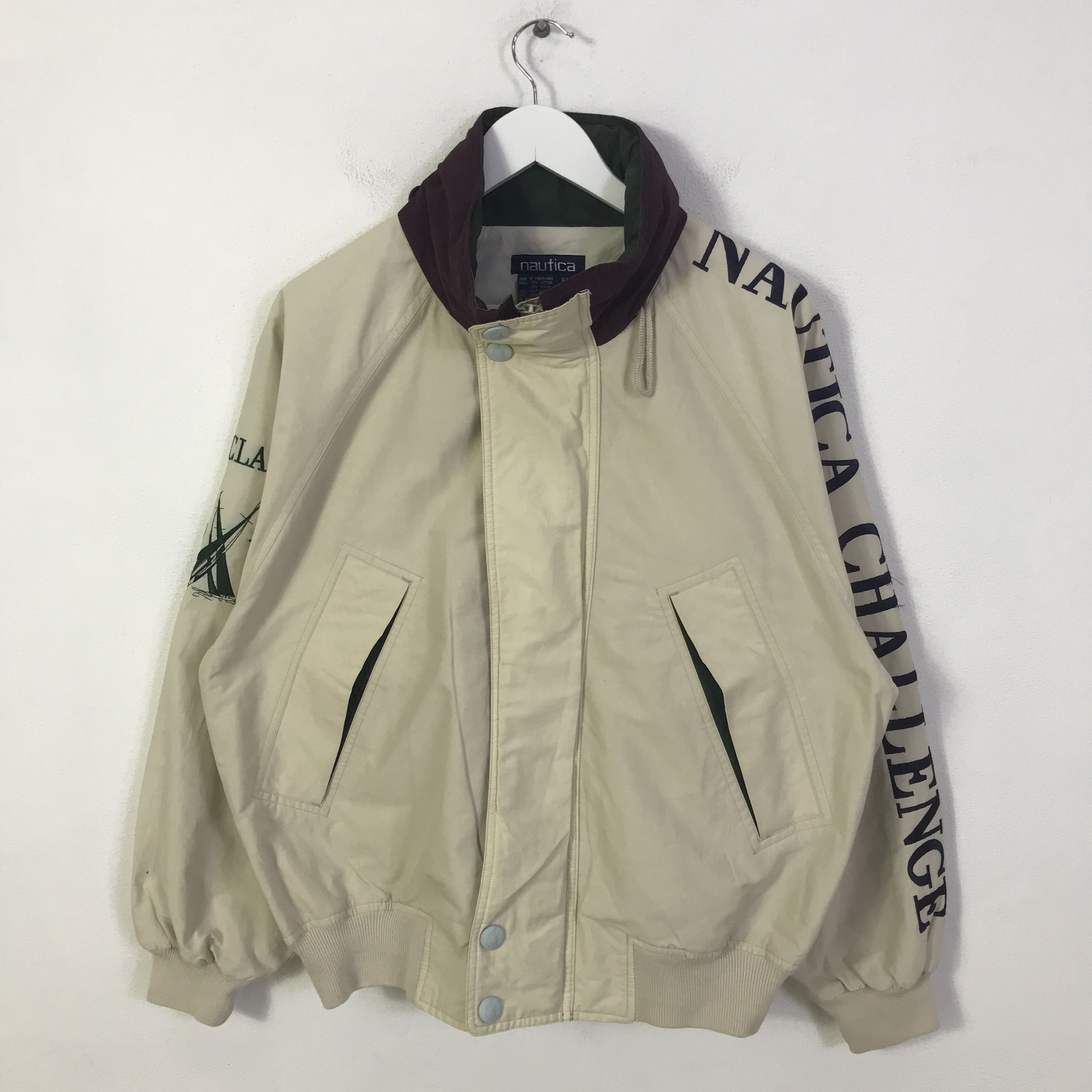 Vtg Nautica big logo jacket K85B17