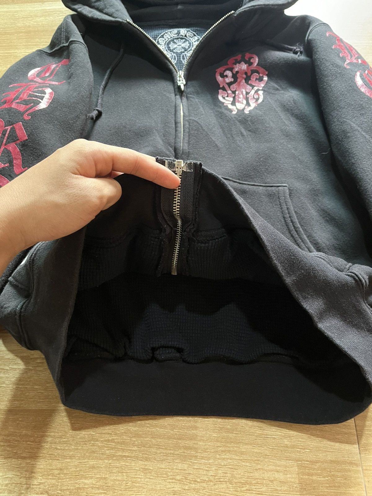 Chrome Hearts Chrome Heart Dagger Red Hoodie Zip Size US M / EU 48-50 / 2 - 3 Thumbnail