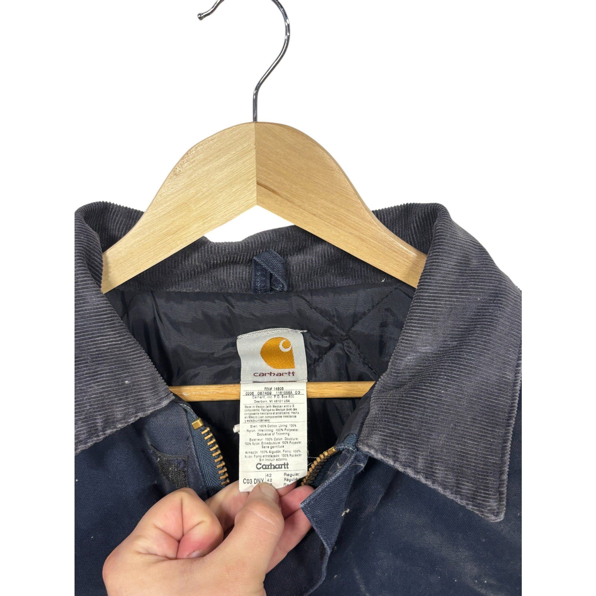 Carhartt Vintage Carhartt C03 Navy Blue Traditional Zip Up Work Jacke Size US L / EU 52-54 / 3 - 3 Thumbnail