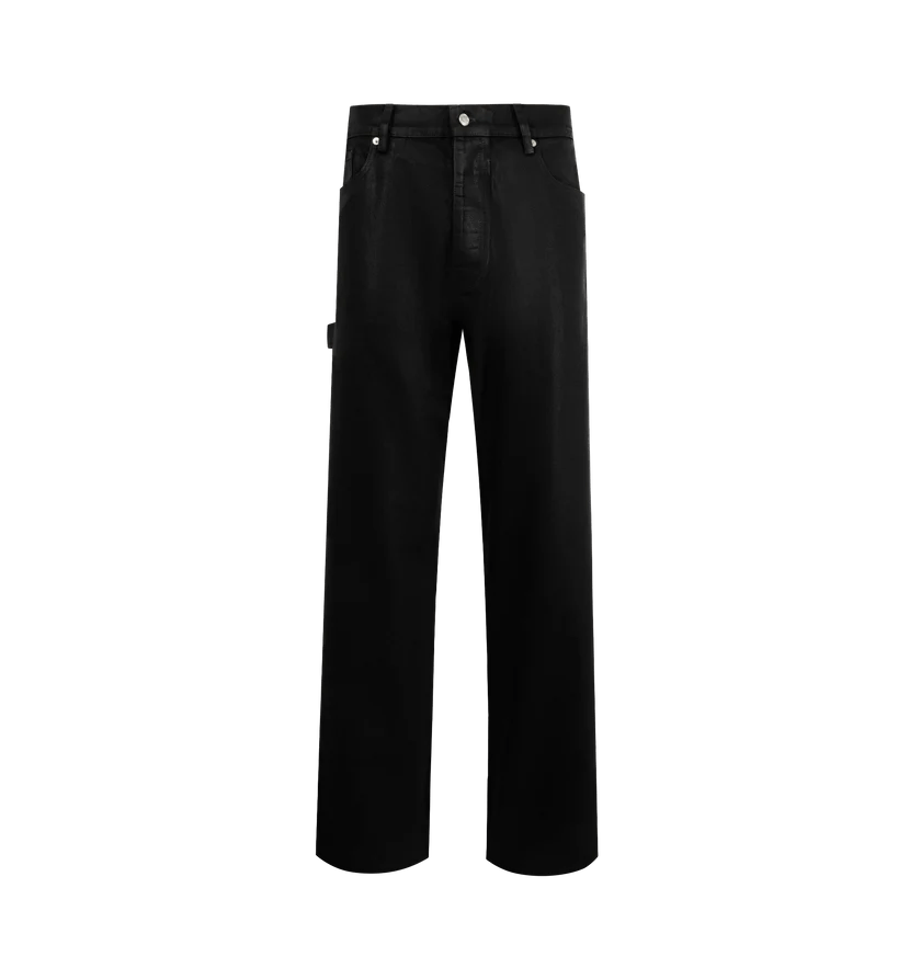 Nahmias o1h1sh11225 Waxed Denim Baggy Jean in Black Size US 36 / EU 52 - 1 Thumbnail