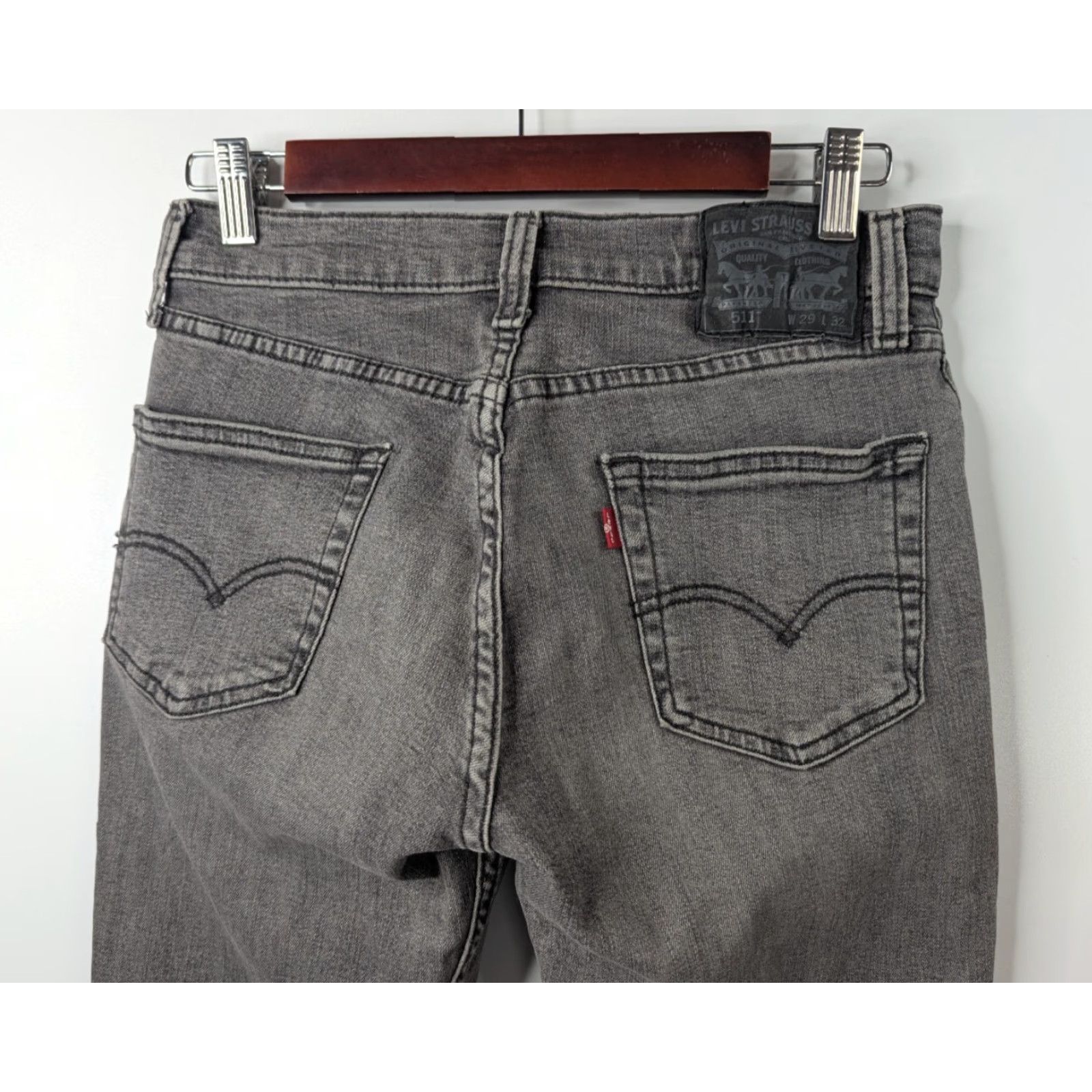 Levi's Levi's Levi's 511 Jeans Slim Gray Medium Wash Denim Mens 28x32 Regular Regular Slim 5-Pocket Modern Mens Jeans Size US 28 / EU 44 - 2 Thumbnail