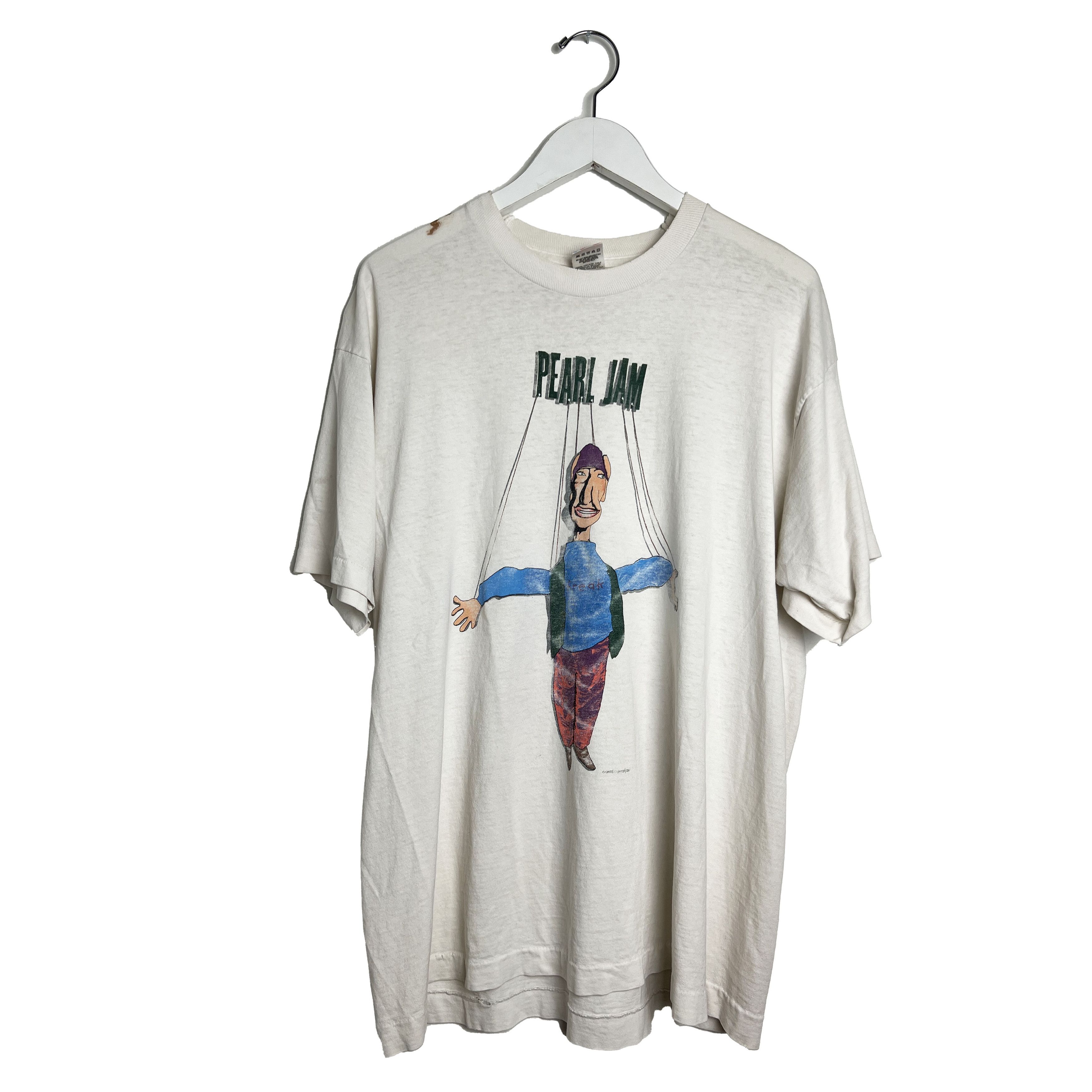 Band Tees × Vintage 1994 Pearl Jam Freak Shallow Puppet Concert Tour T-shirt Size US XL / EU 56 / 4 - 1 Thumbnail