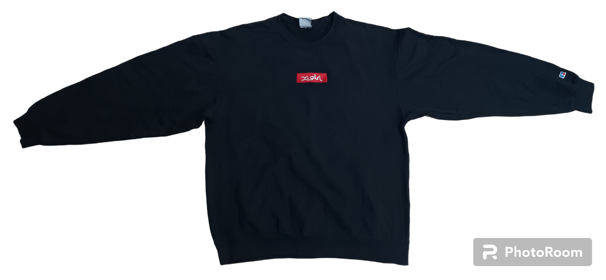 image of Archival Clothing x Russell Athletic Vintage X Girl By Russell Athletic Sweatshirt in Black (Size L