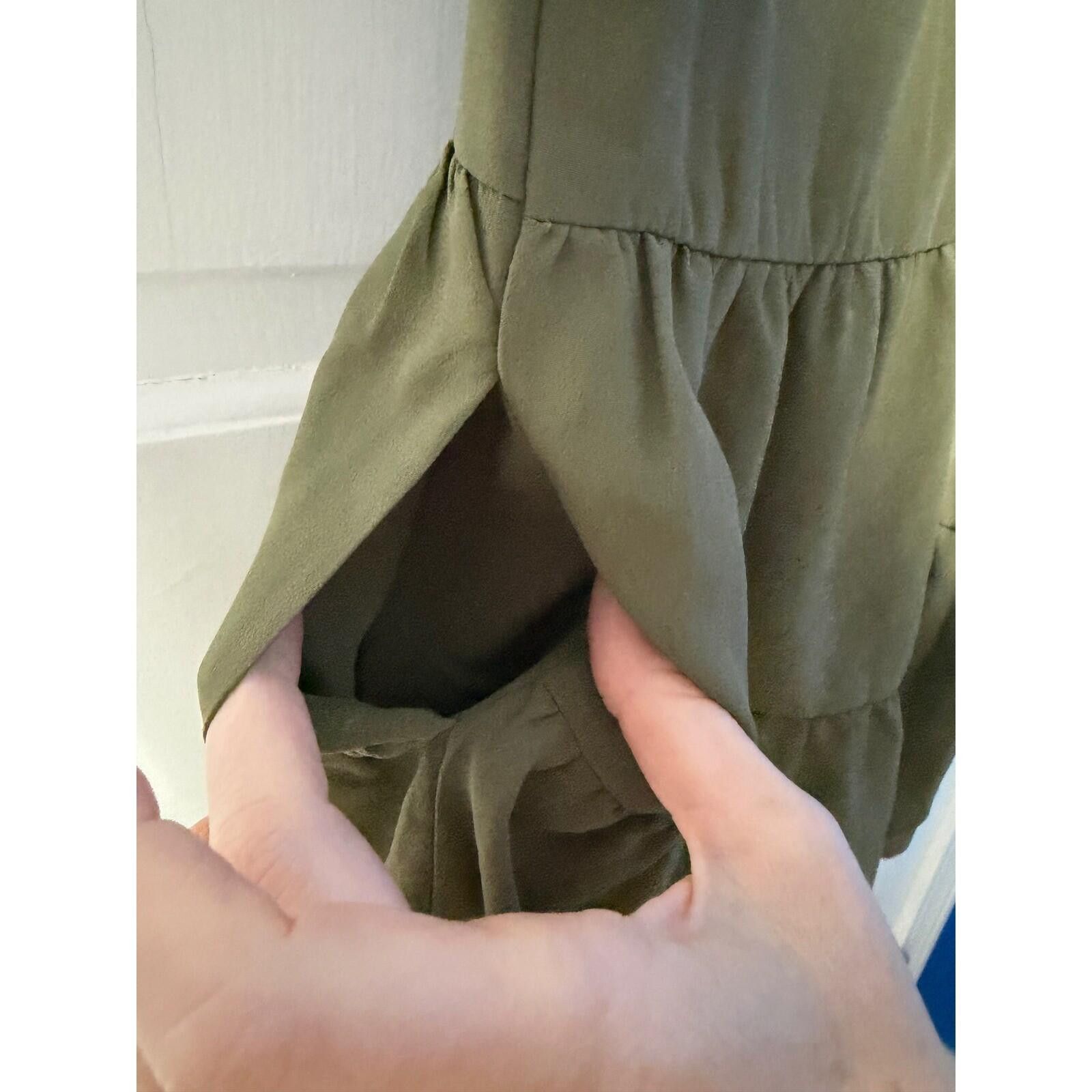 Other Lily Rose Romper Womens XS Olive Green Tiered NWT Size 26" / US 2 / IT 38 - 5 Thumbnail