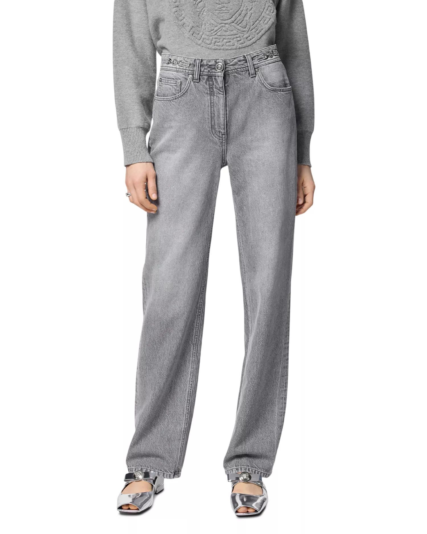 Versace o1y0226 Denim Pant in Gray Size 28" / US 6 / IT 42 - 2 Thumbnail