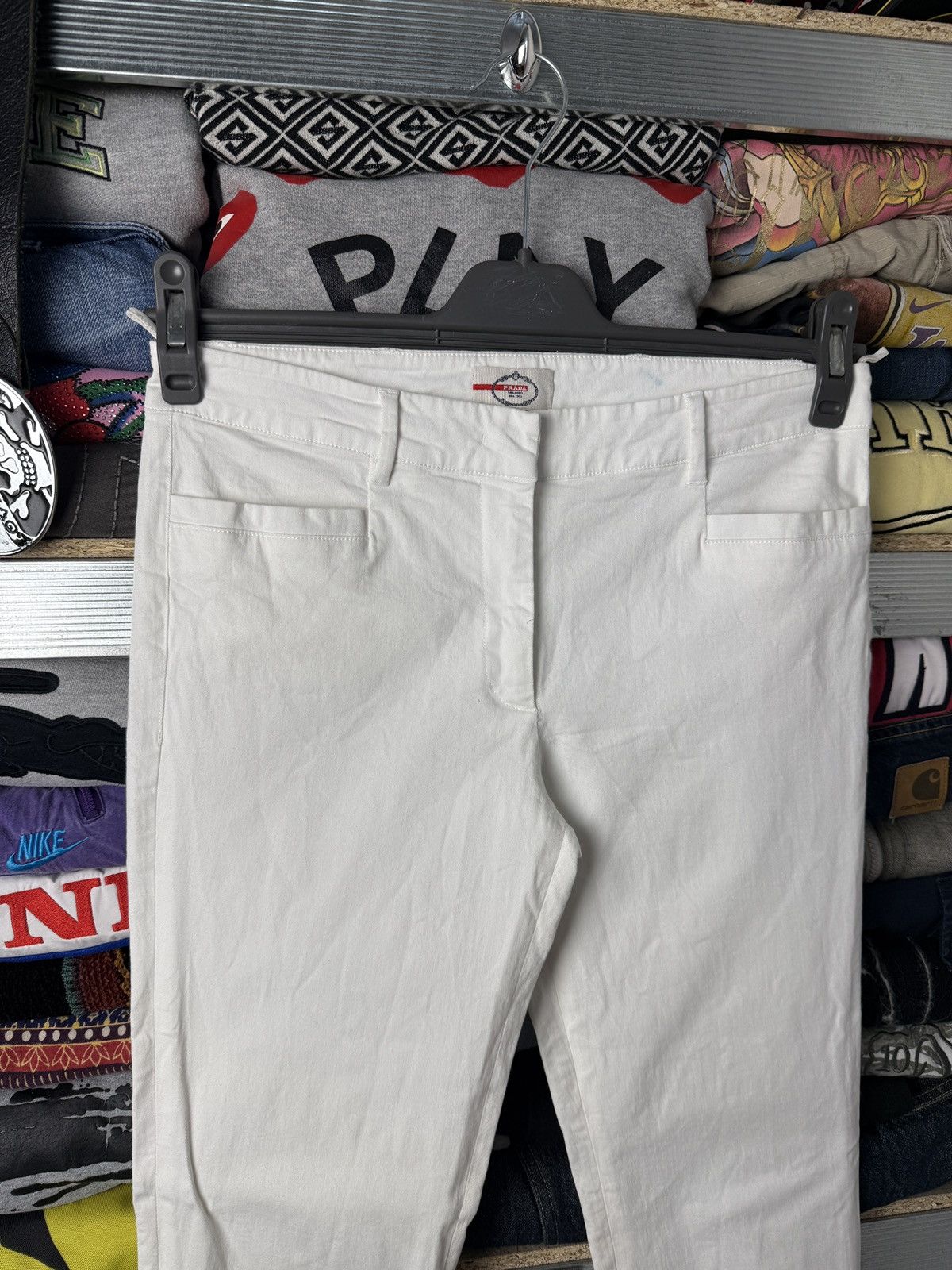 Prada Vintage Prada White Tab casual pants Size 30" / US 8 / IT 44 - 3 Thumbnail