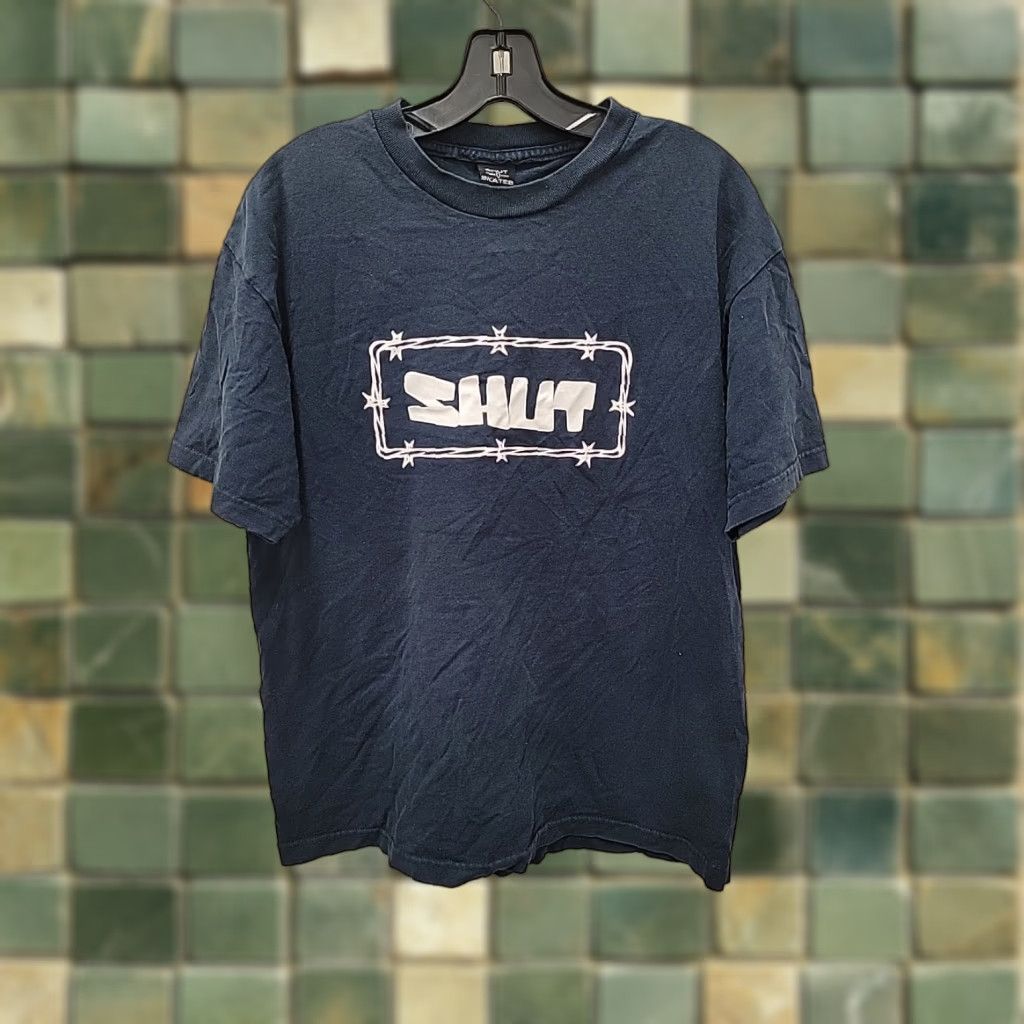 Vintage VINTAGE Shut NYC Skates Skateboards T-Shirt Mens L Blue USA Cotton Shirt 21x27 90s Man Women? Size US L / EU 52-54 / 3 - 1 Thumbnail