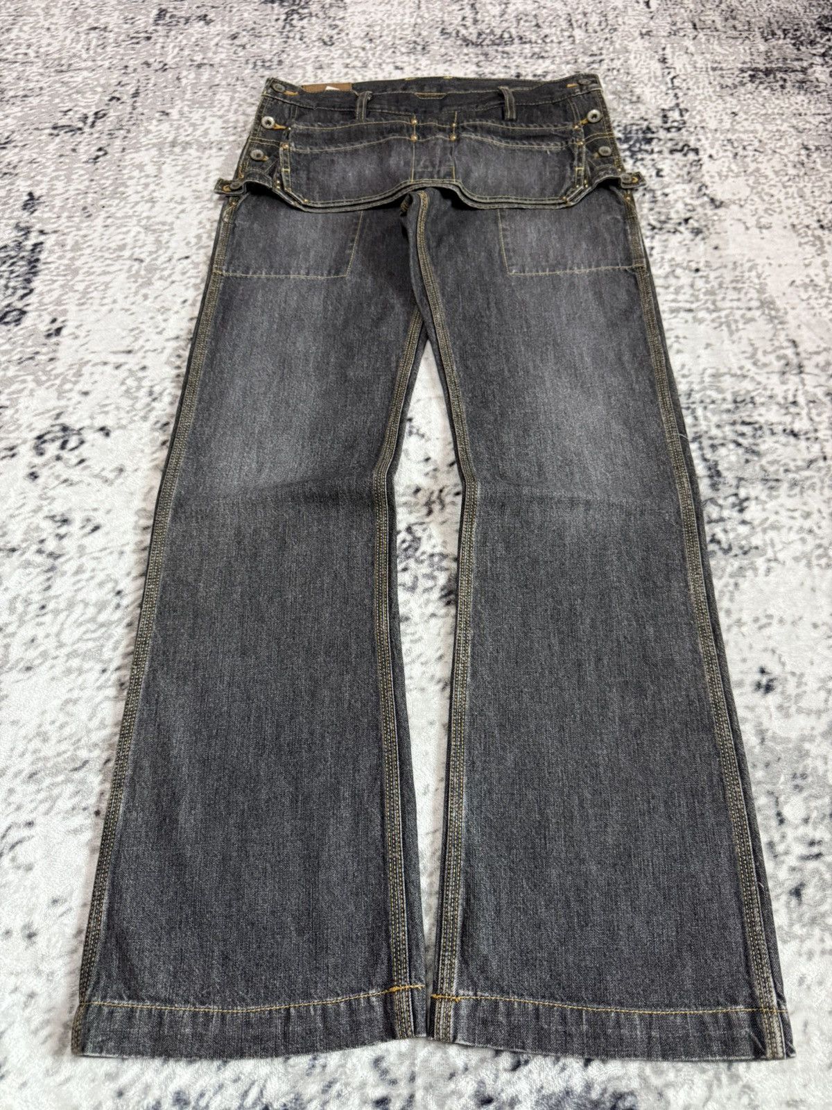 Le Grande Bleu (L.G.B.) First Step Japan 50s Reissue Work Wear Flare Jeans Size US 29 - 1 Thumbnail