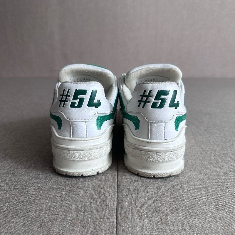 Louis Vuitton Louis Vuitton Hand-painted Green Trainer Sneakers -2508 Size US 6.5 / EU 39-40 - 4 Thumbnail