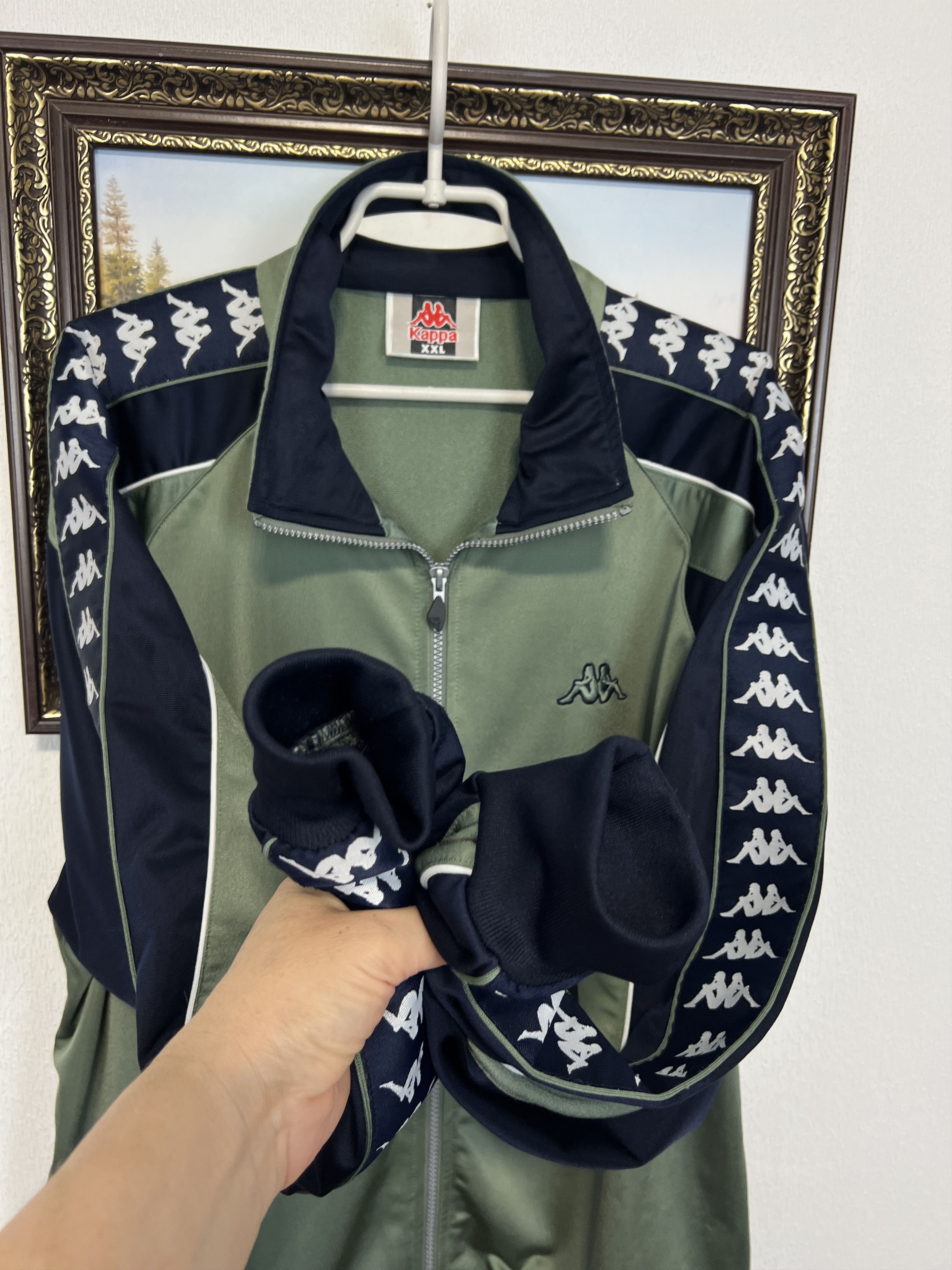 Kappa Vintage Olive Green Track Top Jacket Zip Sport Rare Hype Size US XXL / EU 58 / 5 - 6 Thumbnail