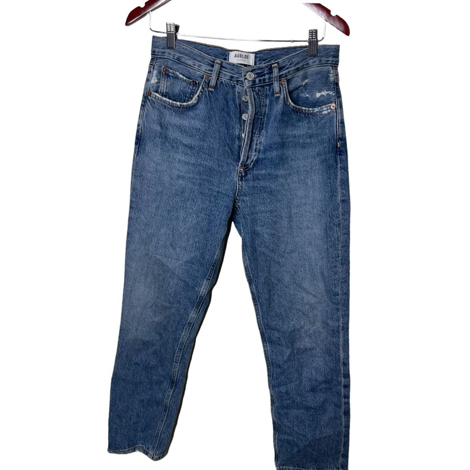 Agolde AGOLDE Riley High Rise Straight Crop Jeans sz 27 Size 27" / US 4 / IT 40 - 2 Thumbnail
