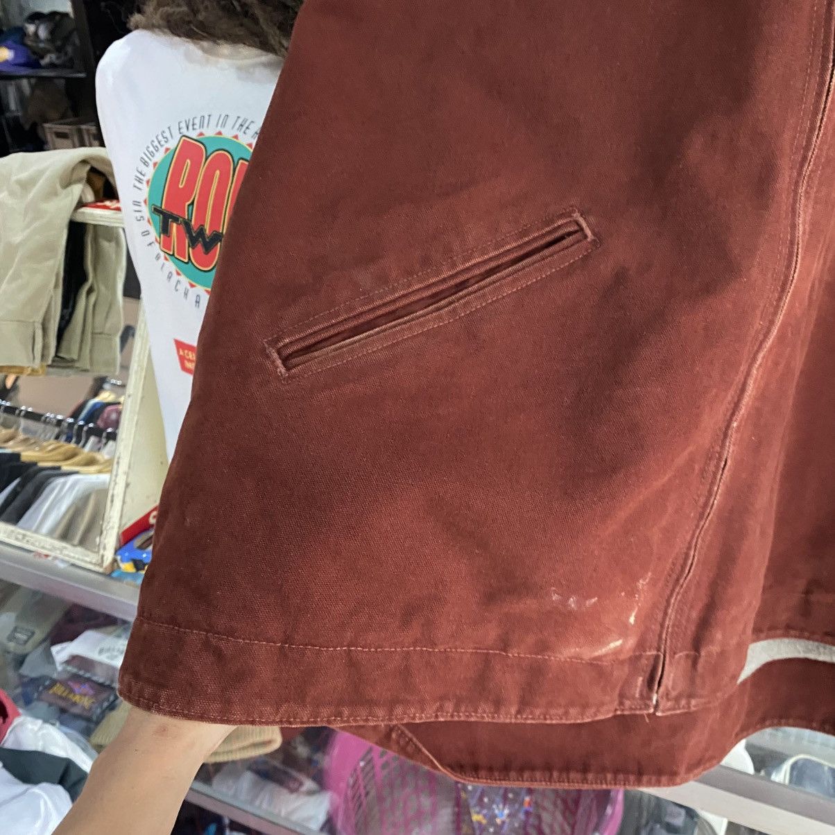 Carhartt Vintage Carhartt J141 Sherpa Lined Hooded Jacket Maroon Size US XXL / EU 58 / 5 - 9 Thumbnail