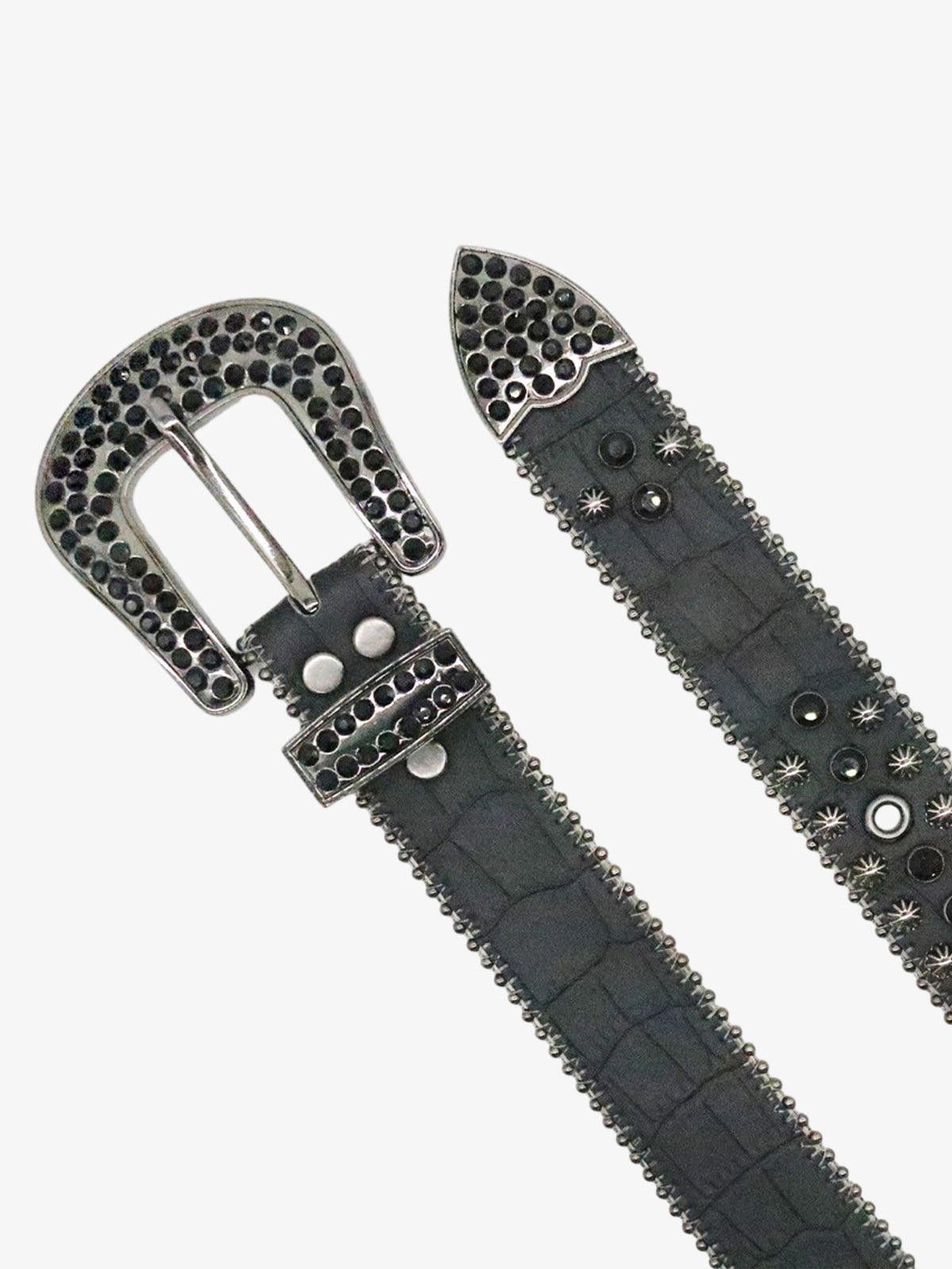 Other Street Rhinestone Studded Belt Size ONE SIZE - 5 Thumbnail