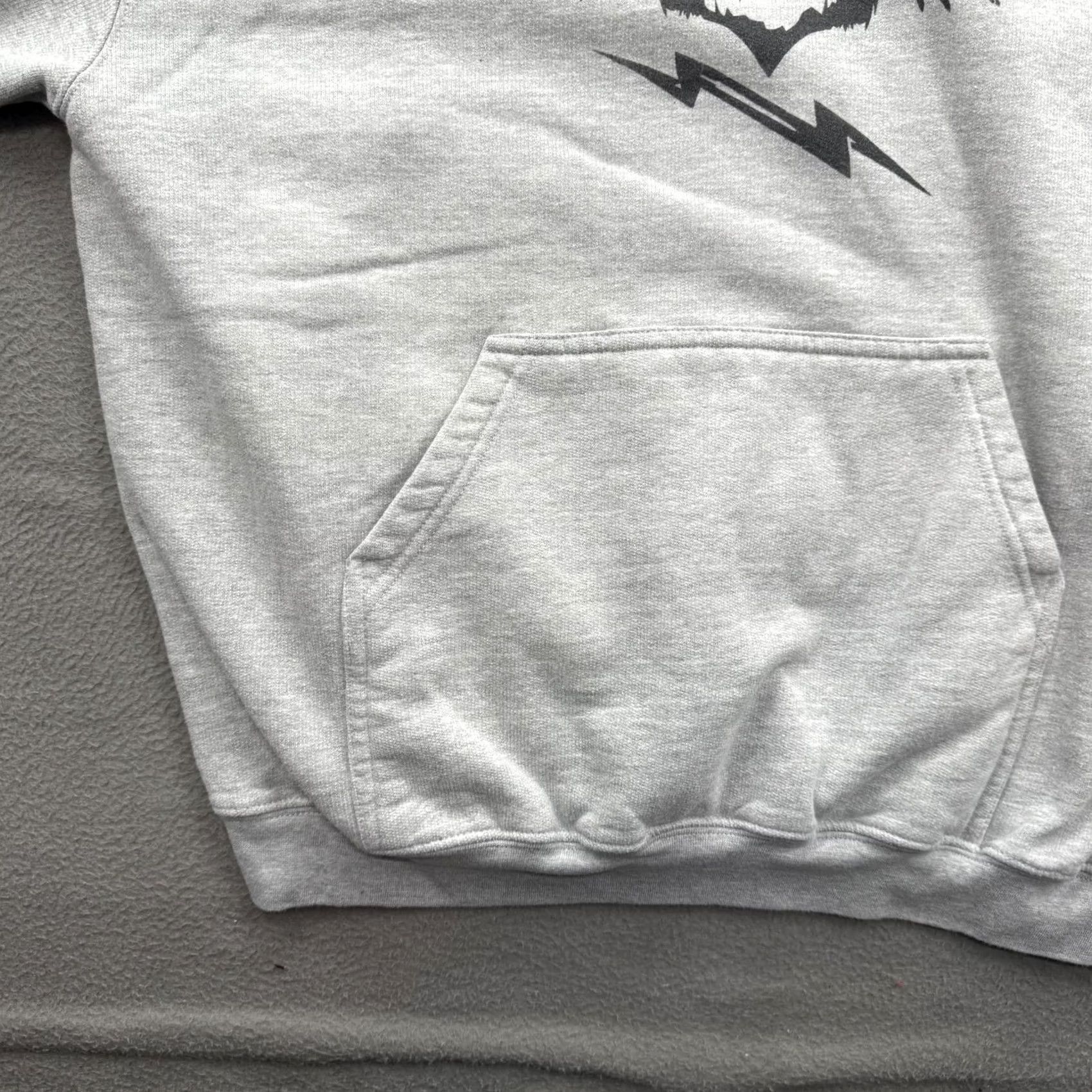 Vintage CAM BRO Hoodie Mens L Gray Skull Lightning Graphic Pullover Fleece Sweatshirt Size US L / EU 52-54 / 3 - 6 Thumbnail
