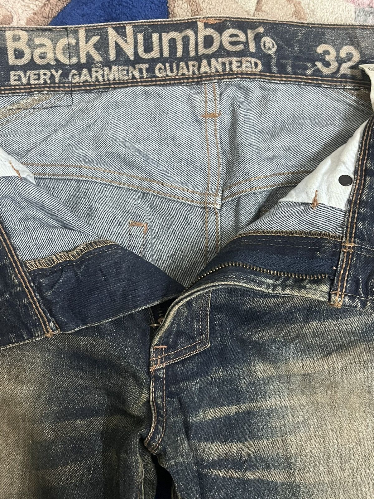 Japanese Brand Vintags Mudwash Back Number Curve Style Jeans Size US 33 - 14 Thumbnail