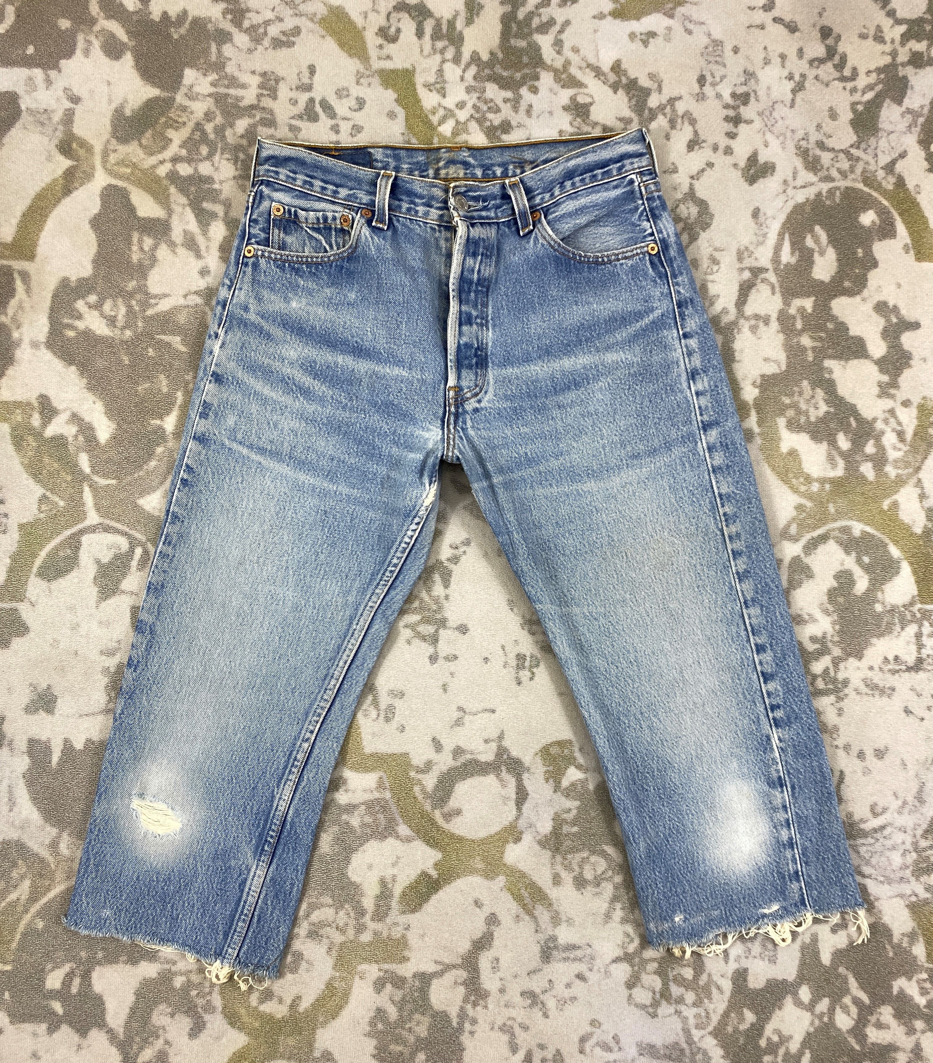Levi's Faded Blue Vintage Levis 501 Jeans 29x19 - JN3031 Size US 29 - 1 Thumbnail