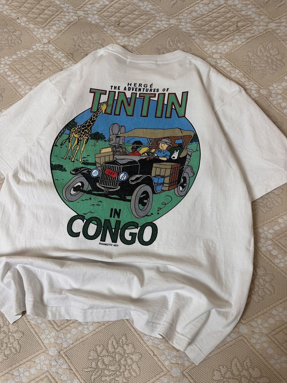 Cartoon Network 🔥 The Adventures of Tintin in Congo Vintage Cartoon T Shirt Size US XL / EU 56 / 4 - 8 Thumbnail