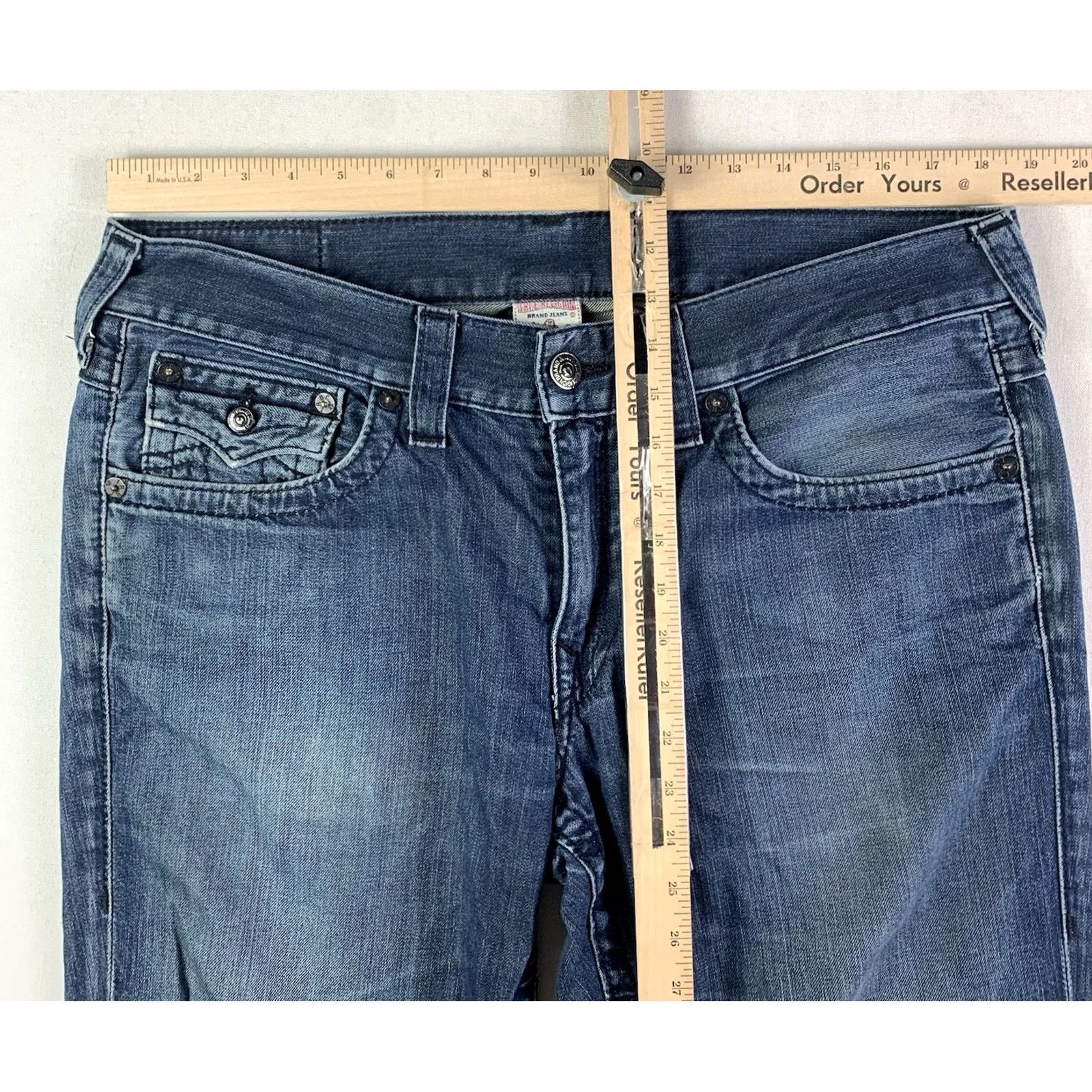 True Religion VINTAGE True Religion Ricky Jeans USA Made in USA Blue Denim Mens 38x28 Size US 38 / EU 54 - 7 Thumbnail