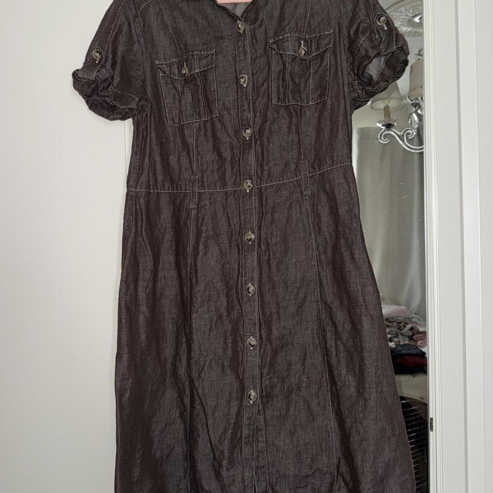 Designer Lafayette 148 safari dress #lafayette148dress Size XXL / US 16-18 / IT 52-54 - 2 Thumbnail