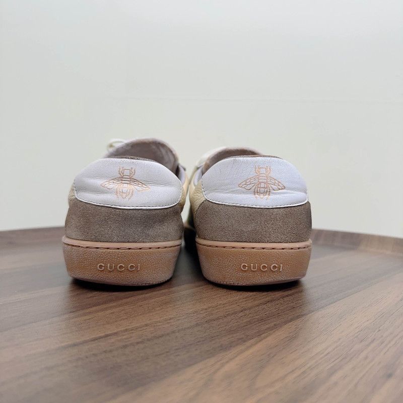 Gucci Gucci G74 Web Beige Green Low-Top Sneakers -2508 Size US 9.5 / EU 42-43 - 3 Thumbnail