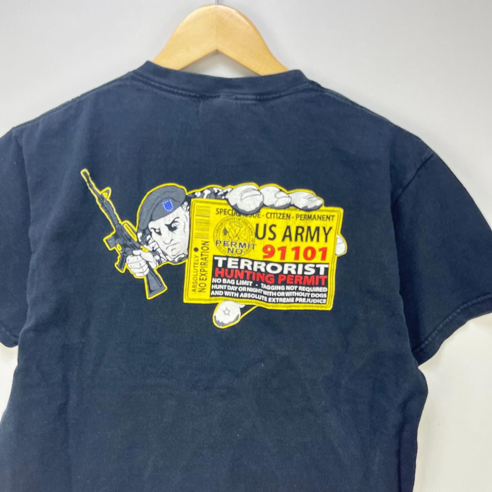 Vintage Vintage American Warrior Terrorist US Army T-Shirt Medium Size US M / EU 48-50 / 2 - 2 Thumbnail