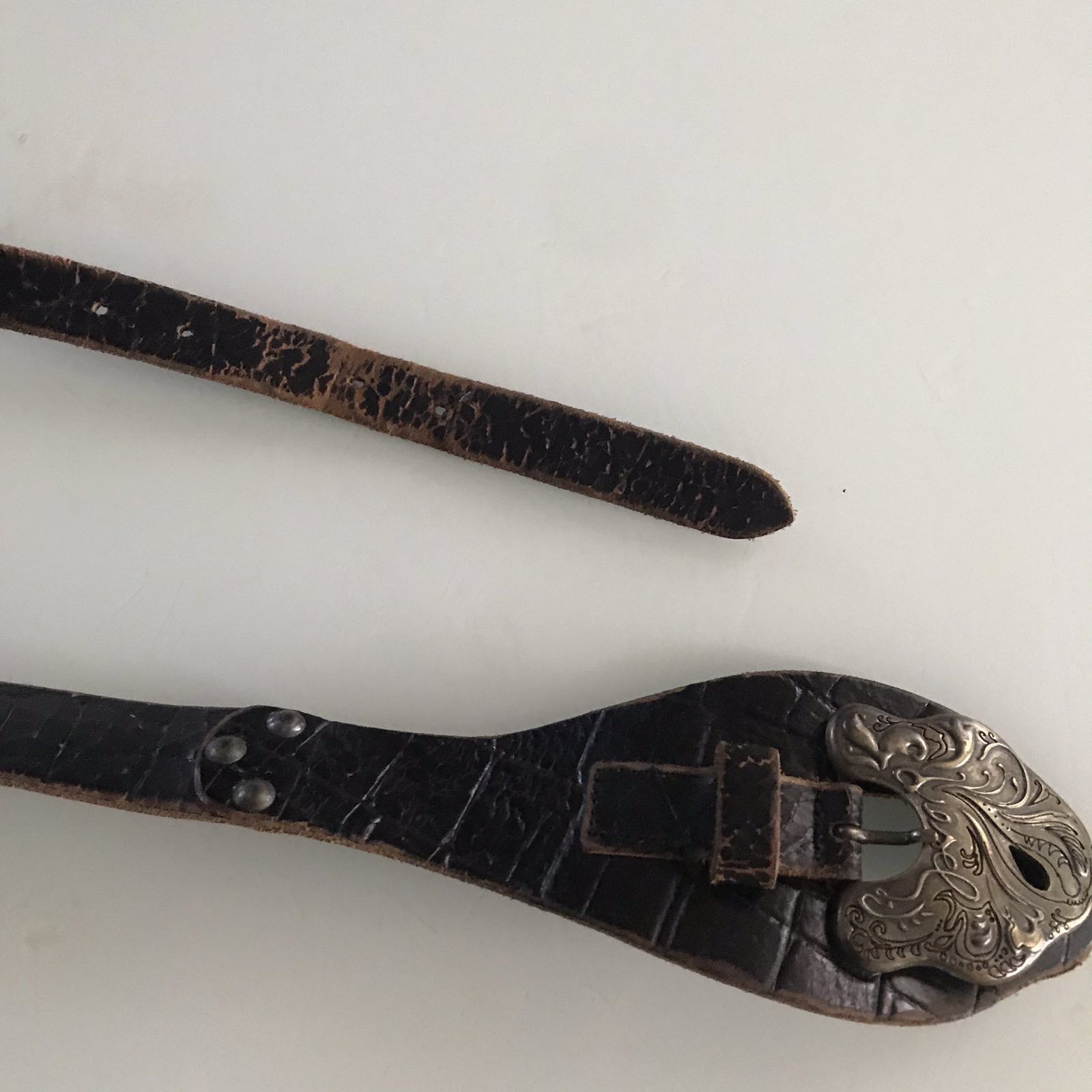 Diesel Vintage Y2K Diesel Leather Snake Belt 90s Size ONE SIZE - 5 Thumbnail