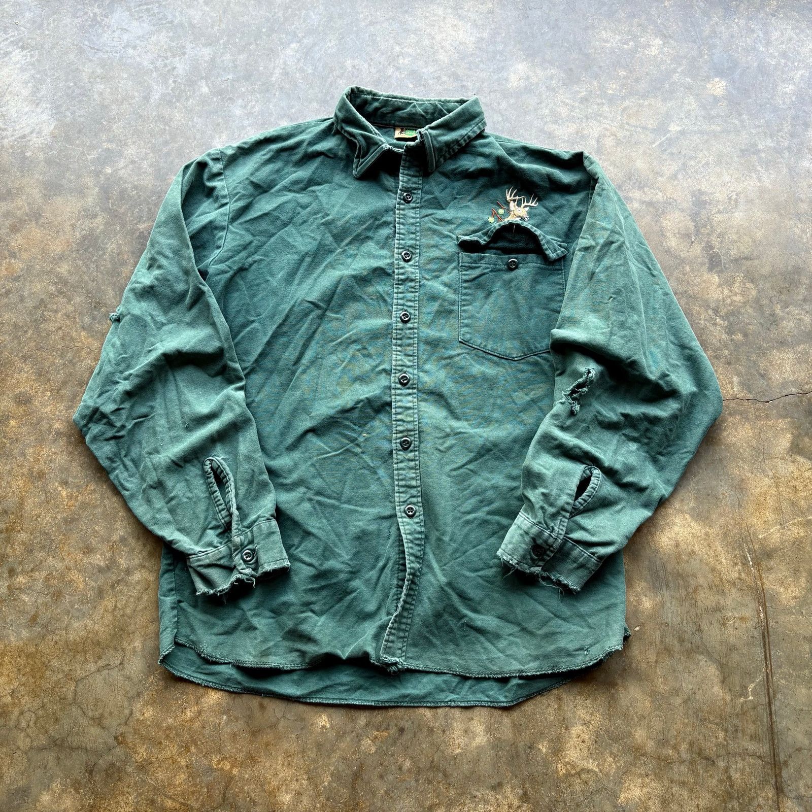 Vintage Beautiful Vintage Distressed IDEAL Embroidered Shirt Size US XL / EU 56 / 4 - 1 Thumbnail