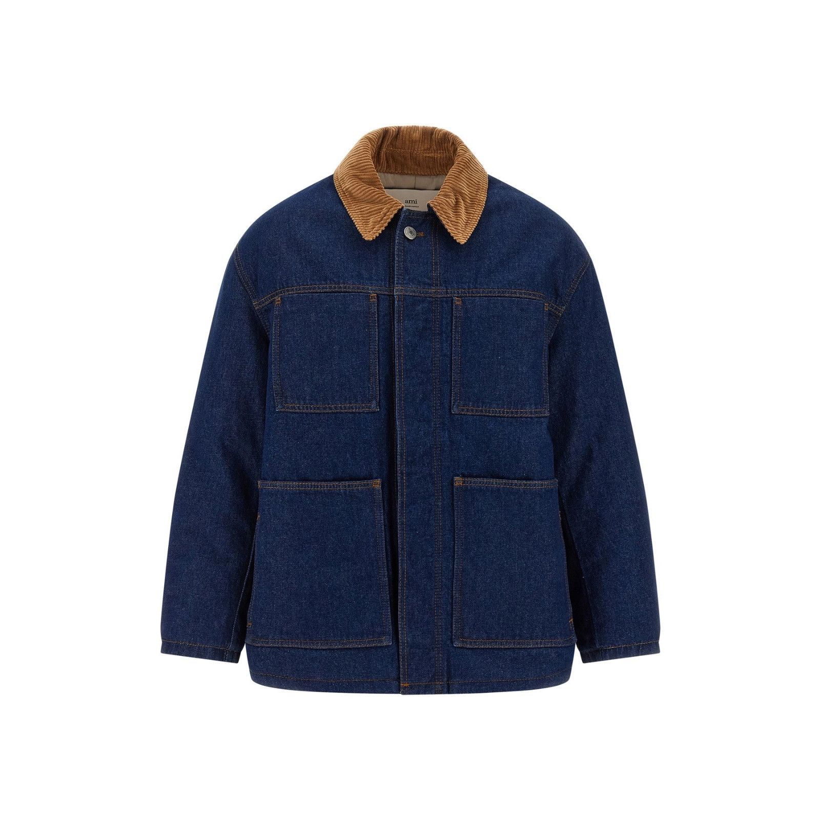 AMI AMI PARIS Blue Worker Jacket New & Authentic (Men's size:M;) Size US M / EU 48-50 / 2 - 1 Thumbnail