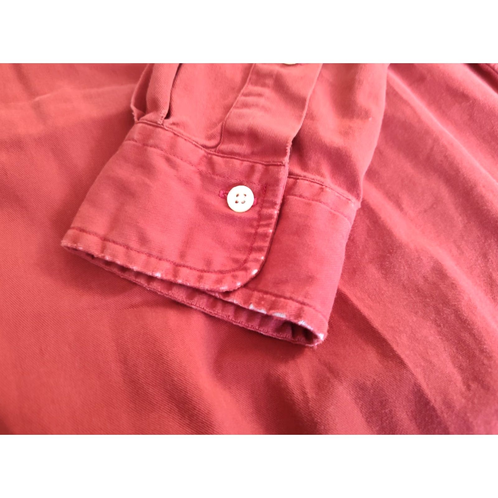 Polo Ralph Lauren VINTAGE Polo Ralph Lauren Men's Button-Down Shirt 100% Cotton Red Collared Long Sleeve Retro 90s Classic Size L Size US L / EU 52-54 / 3 - 2 Thumbnail