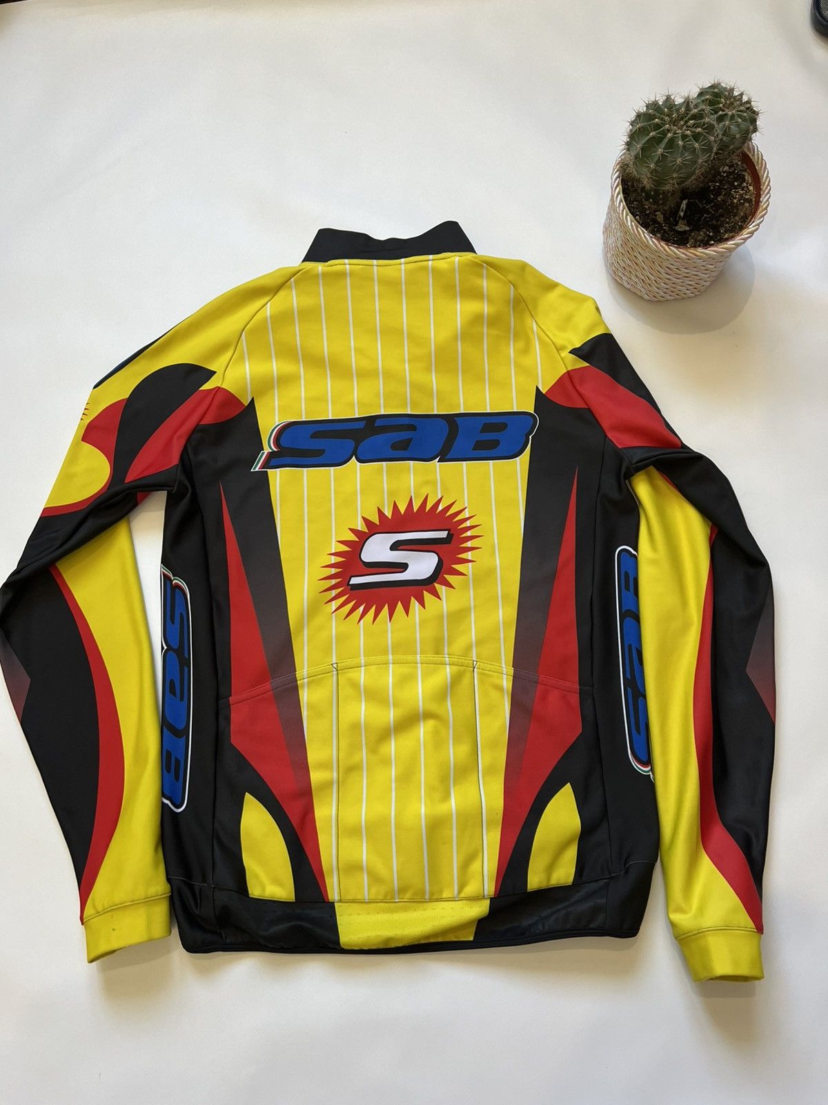 Other Vintage SAB Cycling Zip Sweatshirt Yellow Medium Size US M / EU 48-50 / 2 - 2 Thumbnail