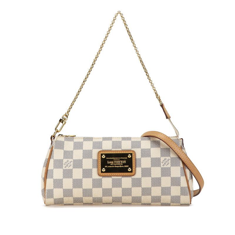 Louis Vuitton Louis Vuitton Louis Vuitton Damier Azur Eva Chain Shoulder Bag N55214 Canvas Shoulder Bag N55214 in Very Good Condition Size ONE SIZE - 1 Thumbnail