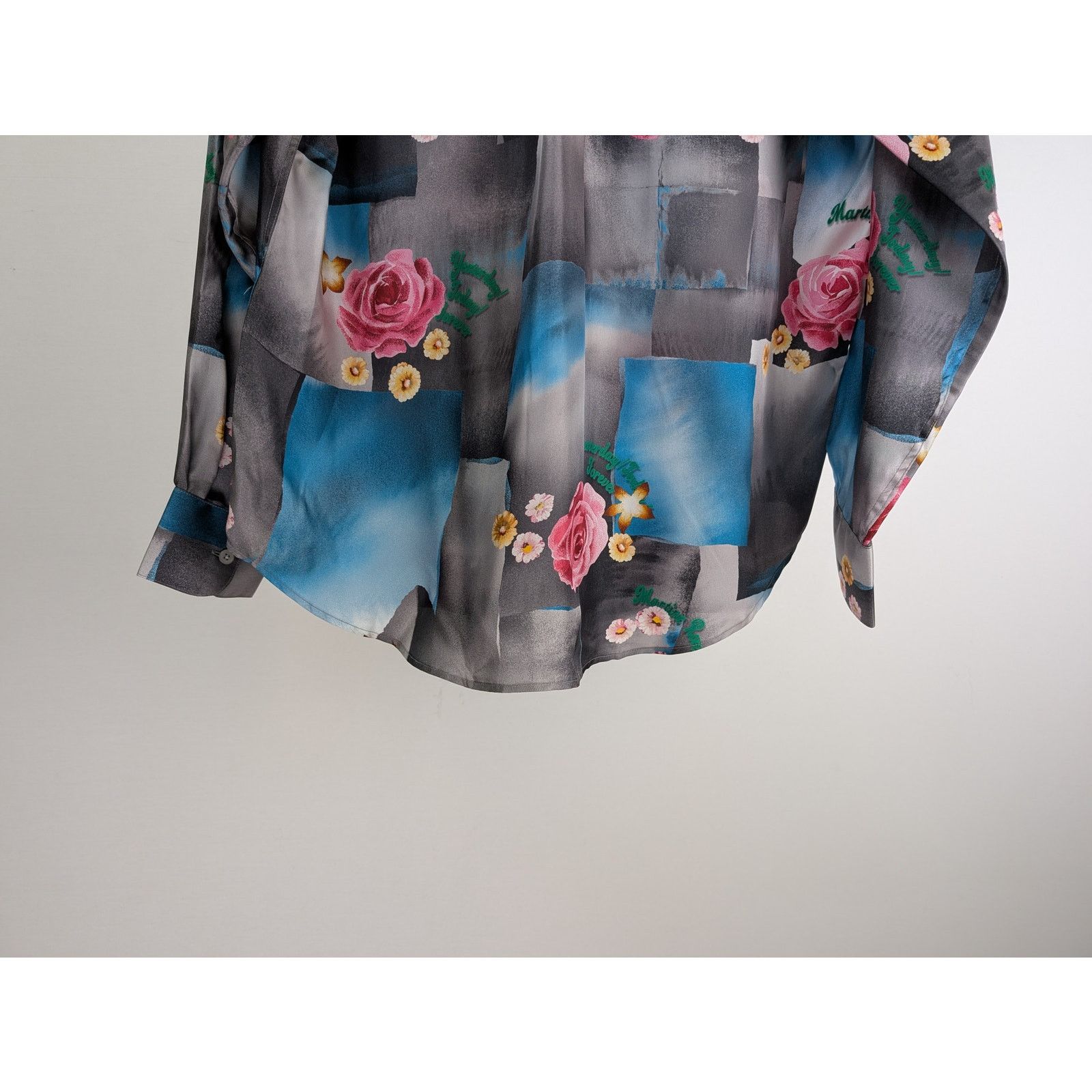 Martine Rose o1rshd1 Classic Shirt Today Floral in Blue/Steel Size US L / EU 52-54 / 3 - 10 Thumbnail