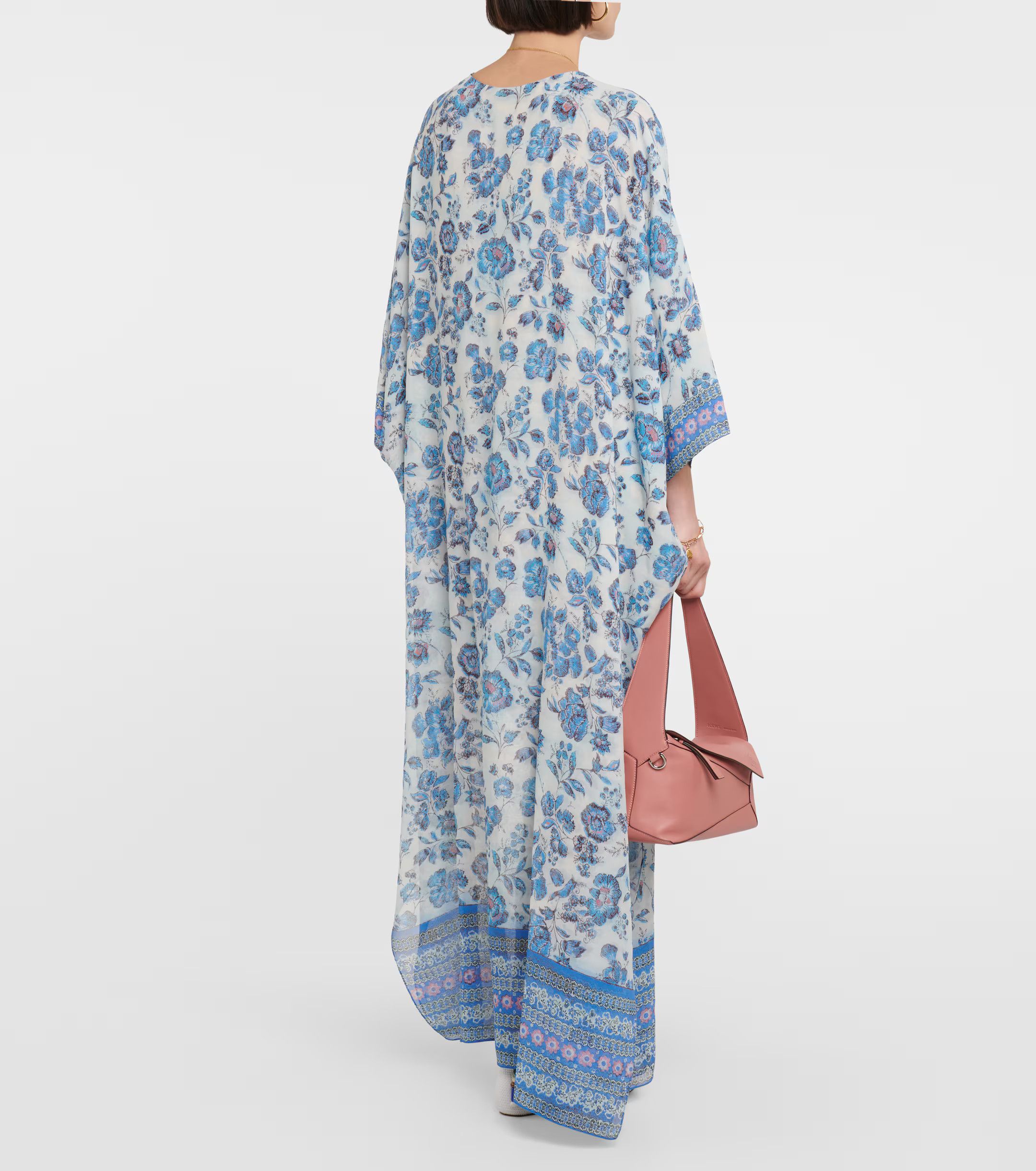 Loro Piana o1srvl11e0824 Cillia Flower Maxi Dress in Multicolor Size S / US 4 / IT 40 - 3 Thumbnail
