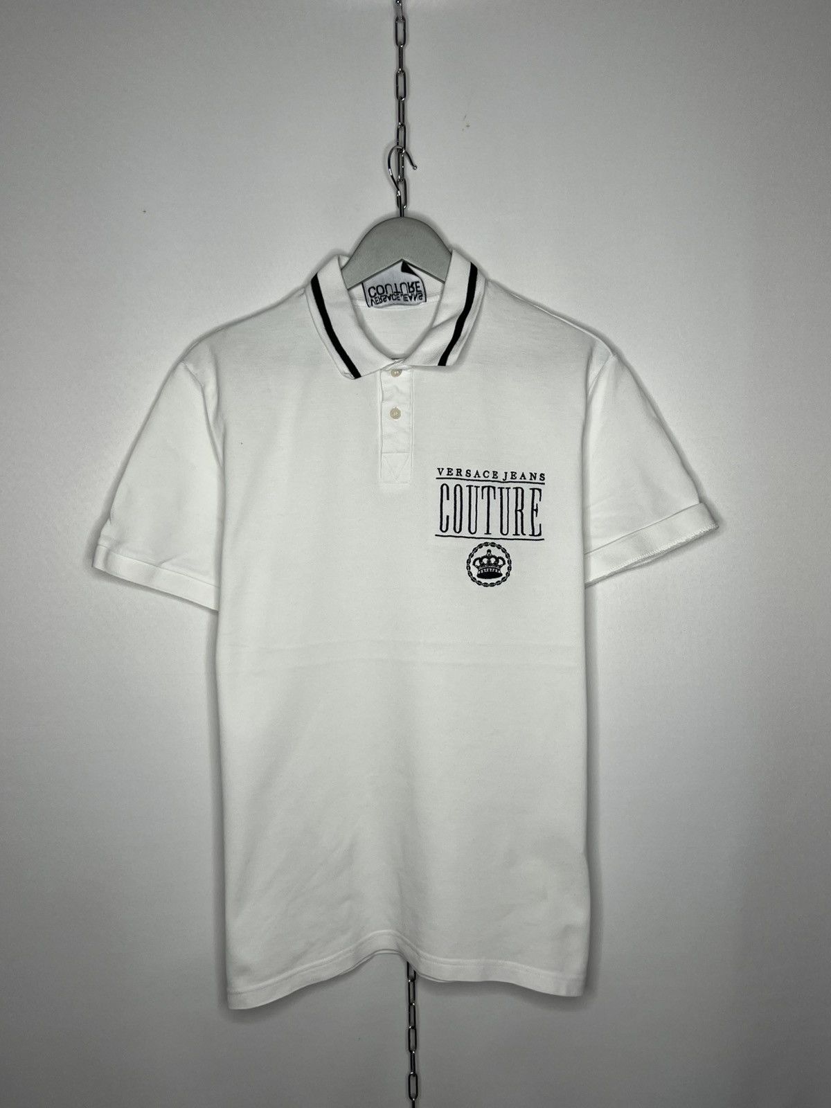Versace Versace Jeans Couture Big Logo Luxury Polo Shirt Tee Size US XL / EU 56 / 4 - 1 Thumbnail